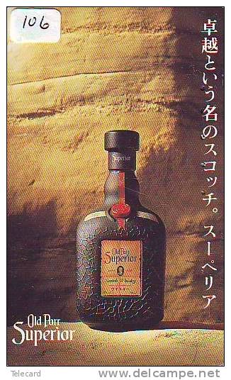 Télécarte Japon * ALCOOL * SCOTCH WHISKEY * SUPERIOR (106) PHONECARD JAPAN * Alcohol * DRANK * DRINK * BEVERAGES *BRANDY - Lebensmittel