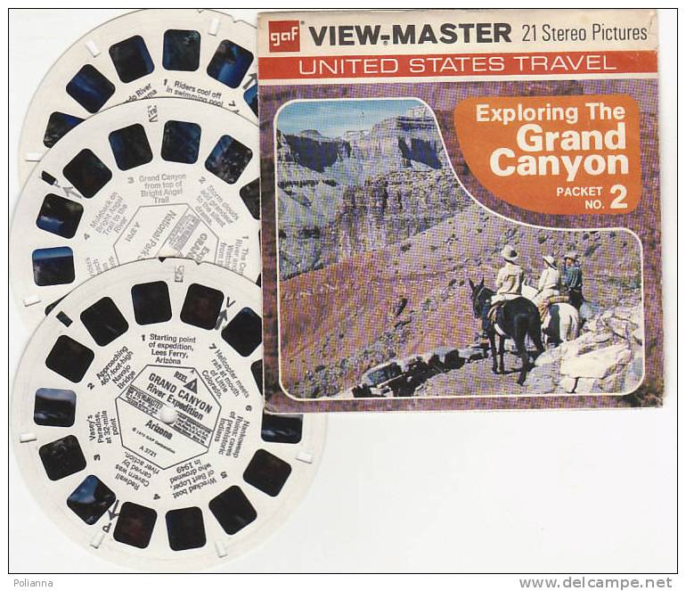 PO4101B# VIEW MASTER - 21 STEREO PICTURE - DIAPOSITIVE UNITES STATES - GRAND CANYON Pck.n.2 - Visionneuses Stéréoscopiques