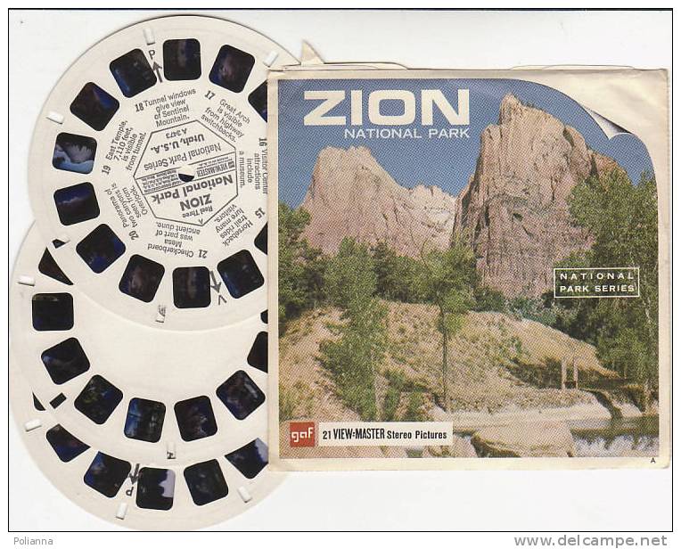 PO4103B# VIEW MASTER - 21 STEREO PICTURE - DIAPOSITIVE UNITES STATES - ZION NATIONAL PARK - Stereoskope - Stereobetrachter