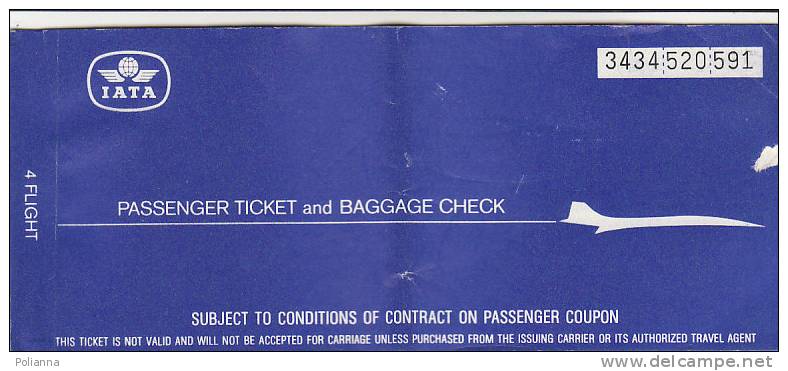 PO4135B# CARTA D´IMBARCO - BIGLIETTO AEREO IATA - PEKING-FRANCOFORTE-MILANO 1981 - World