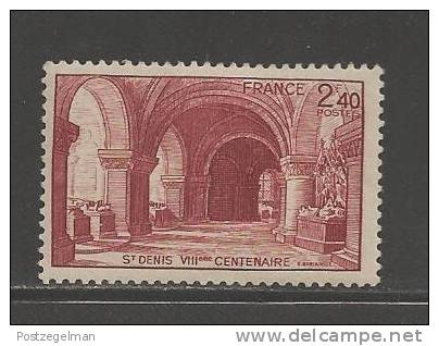 FRANCE 1944 Mint Hinged Stamp(s) St. Denis Basilica 2,40 Franc Nr. 637 - Ongebruikt