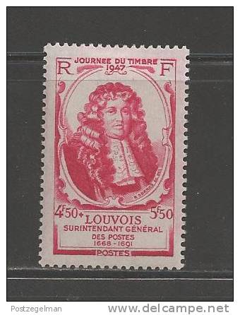 FRANCE 1947 Mint Hinged Stamp(s) Louvois 4,50+5,50 FRANC RED NR. 772 - Unused Stamps