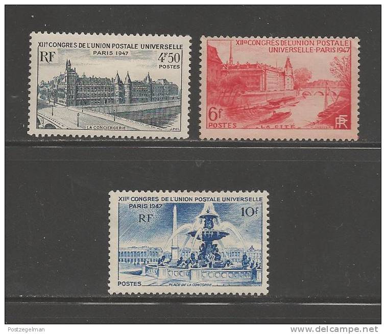 FRANCE 1947 Mint Hinged Stamp(s) U.P.U. Congress, 3 Values Only Nrs. 779=781 - Unused Stamps