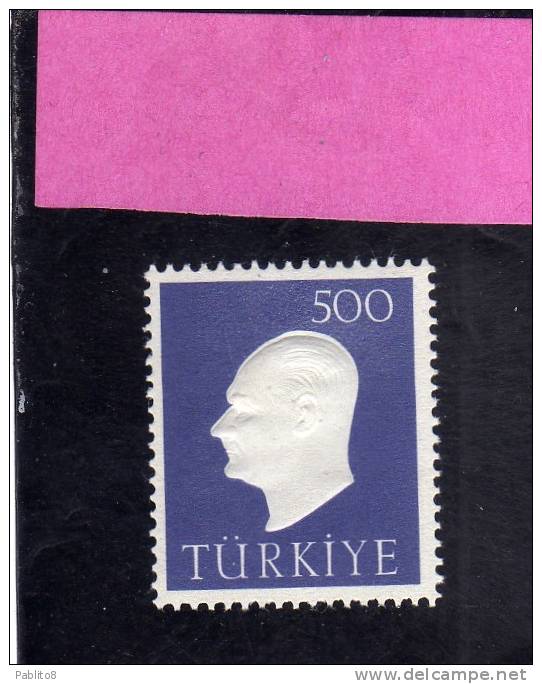 TURCHIA - TURKÍA - TURKEY 1959  ANNIVERSARY ATATURK MNH - Unused Stamps