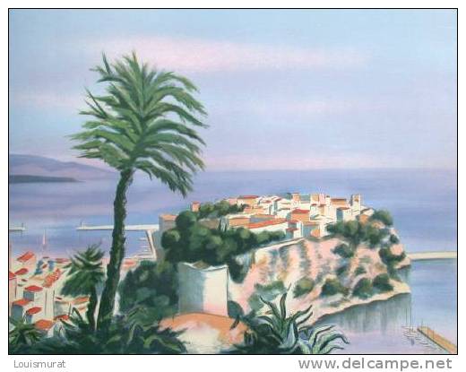 Zarou - Le Rocher De Monaco Environs De 06 Alpes Maritimes - Lithographie - Lithographies