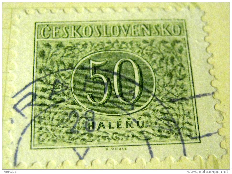 Czechoslovakia 1954 Postage Due 50h - Used - Timbres-taxe