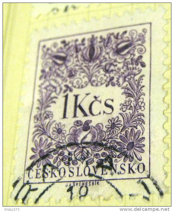 Czechoslovakia 1954 Postage Due 1k - Used - Portomarken