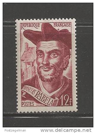 FRANCE 1950 Mint Hinged Stamp(s) Francois Rabelais 12Fr Lake  Nr. 884 - Unused Stamps