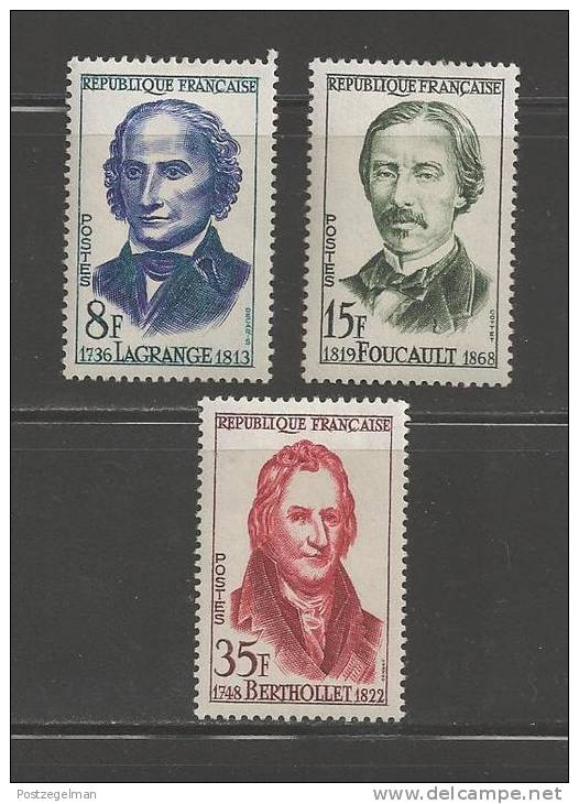 FRANCE 1958 Mint Hinged Stamp(s) French Scientists 3 Values Only   Nrs. 1172=1185 - Unused Stamps