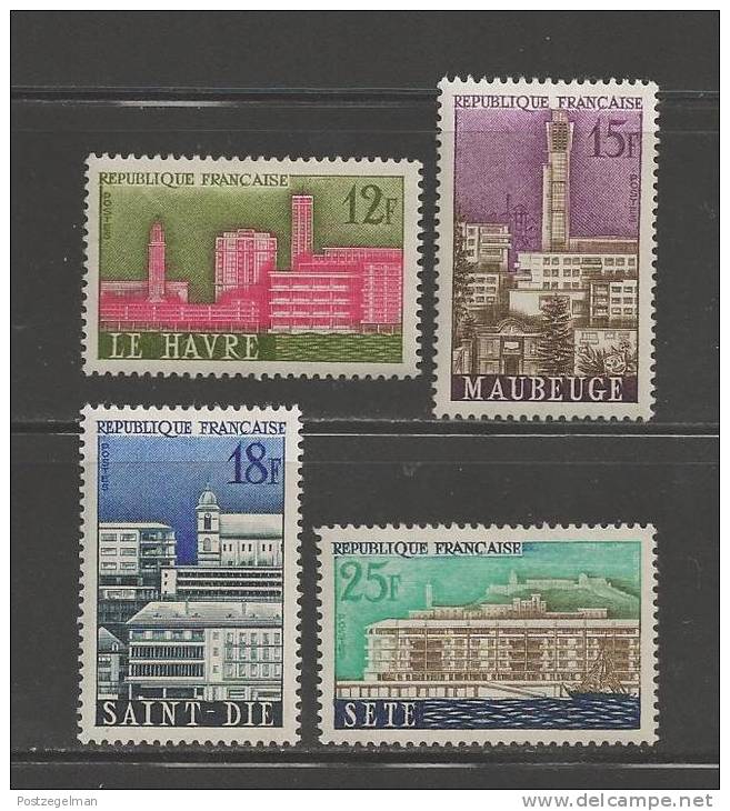 FRANCE 1958 Mint Hinged Stamp(s)  Municipal Reconstruction Serie Complete Nr. 1188-1191 - Unused Stamps