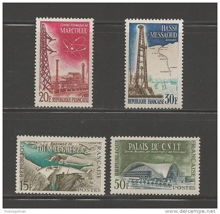 FRANCE 1959 Mint Hinged Stamp(s) French Technical Achievements Serie Complete Nrs. 1247-1250 - Unused Stamps