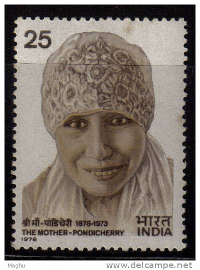 India MNH 1978, , The Mother -Pondicherry, Famous People, Philosopher, As Scan - Neufs