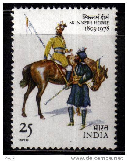 India MNH 1978, Skinners Horse, Cavalry Regiment. - Unused Stamps