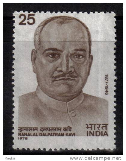 India MNH 1978, Nanalal Dalpatram Kavi, Poet. - Ungebraucht