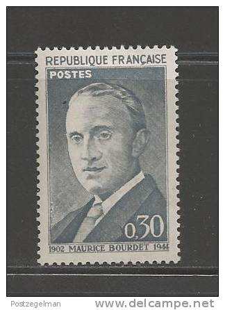 FRANCE 1962 Mint Hinged Stamp(s) Maurice Bourdet 30cent Nr. 1382 - Unused Stamps