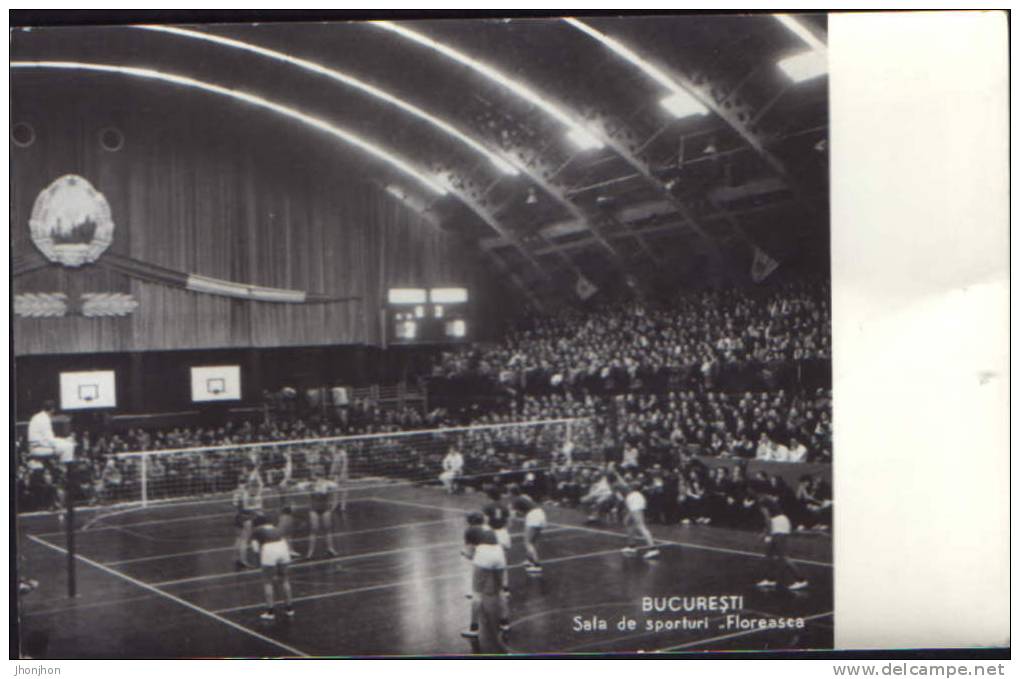 Romania-Postcard -  Bucuresti-Hall Sports-volleyball - Volleyball