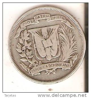 MONEDA DE PLATA DE LA REP. DOMINICANA DE MEDIO PESO DEL AÑO 1947  (COIN) SILVER,ARGENT. - Dominicaanse Republiek