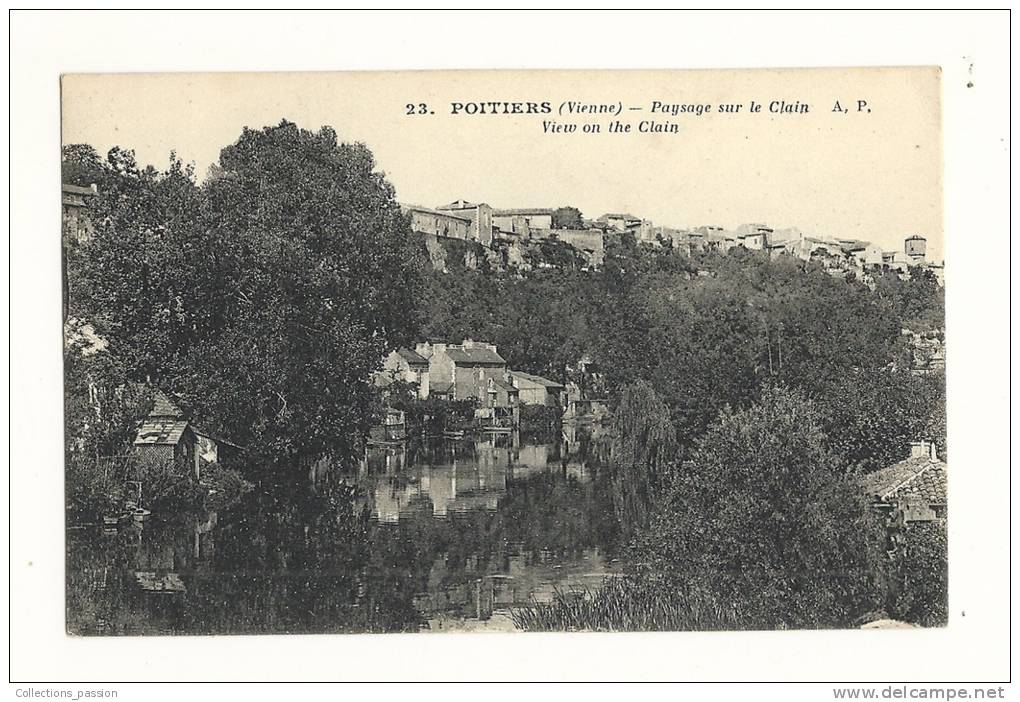 Cp, 86, Poitiers, Paysage Sur Le Clain, Voyagée 1928 - Poitiers