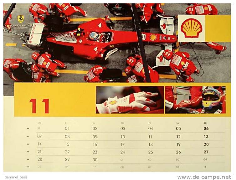 Ferrari / Shell Foto Kalender  -  Passionate Experts 2011  -  Rennwagen - Größe Ca. 32 X 24 Cm - Calendars