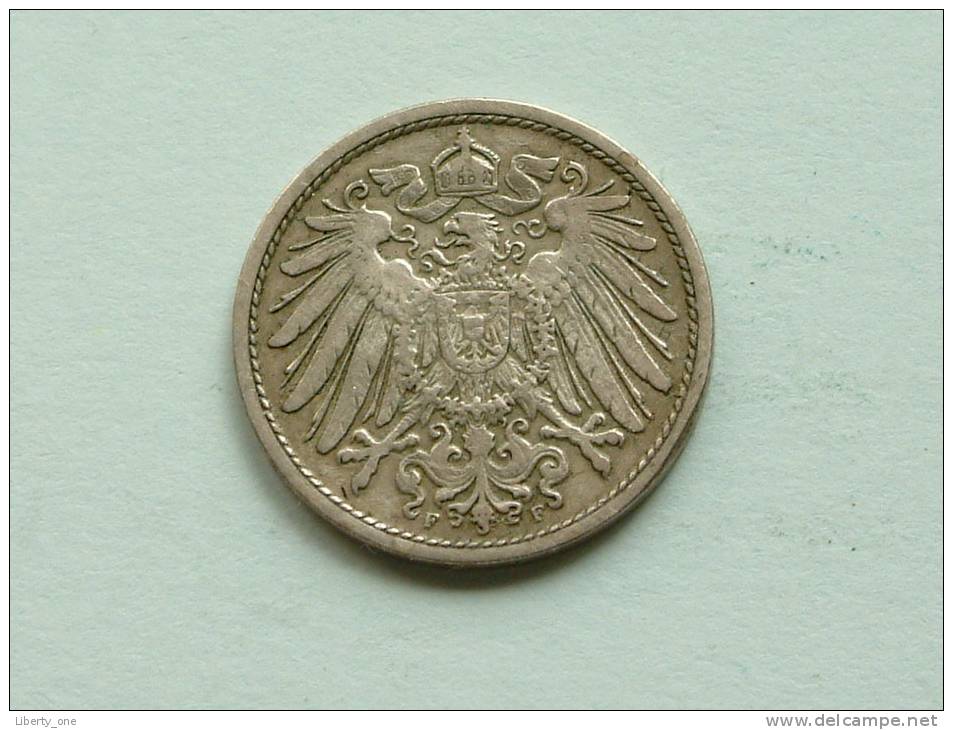 1901 F - 10 PFENNIG / KM 12 ( Uncleaned - For Grade, Please See Photo ) !! - 10 Pfennig