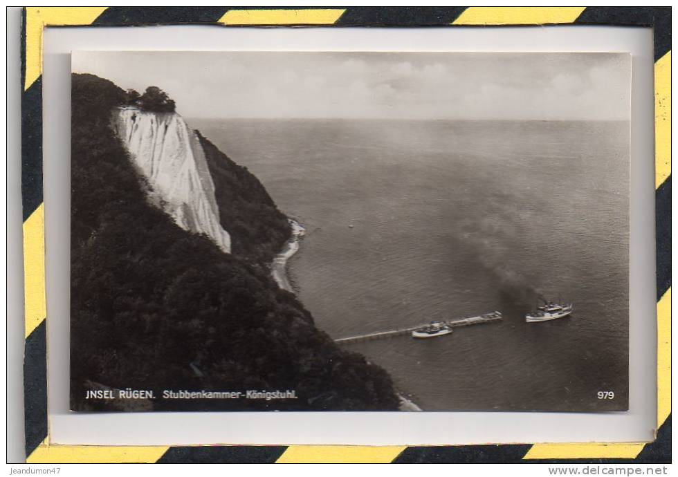 VERITABLE CARTE-PHOTO - JNSEL RÜGEN. - . STUBBENKAMMER-KÖNIGSTUHL. - Rügen