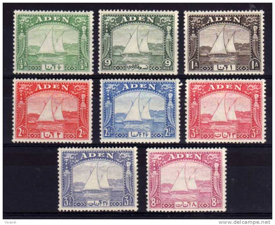 Aden - 1937 - Dhow's (Part Set) - MH - Aden (1854-1963)