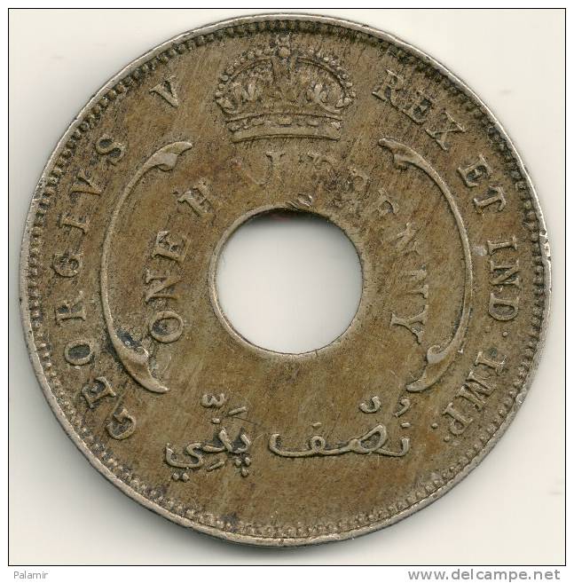 British West  Africa  Half Penny  KM#8  1920 H - Colonias