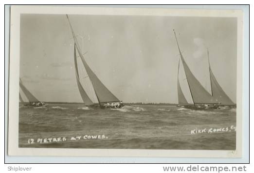 Cowes - Régates/yachting - Voiliers 12 Metres (Kirk Cowes) - Bateau/ship/schiff/boat - Carte Photo Ancienne - Cowes
