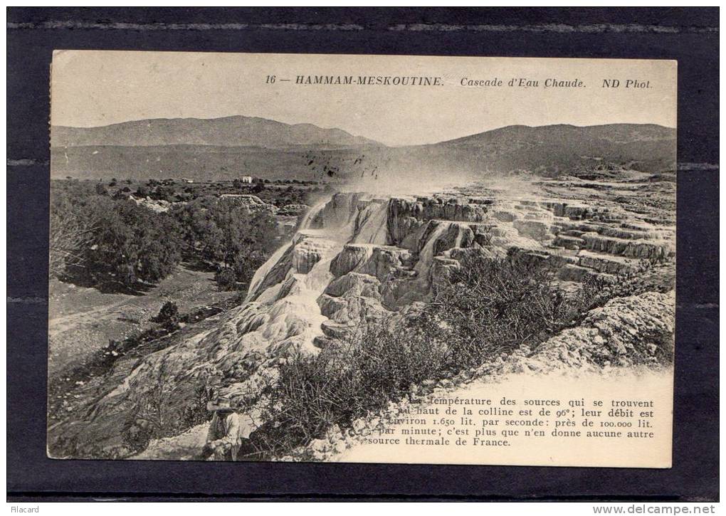 29885     Algeria,    Hammam-Meskoutine,  Cascade  D"Eau  Chaude,  VG  1912 - Guelma