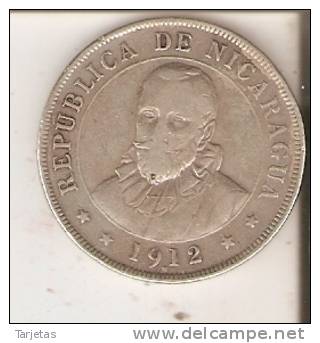 MONEDA DE PLATA DE NICARAGUA DE 50 CENTAVOS DEL AÑO 1912  (COIN) SILVER,ARGENT. - Nicaragua