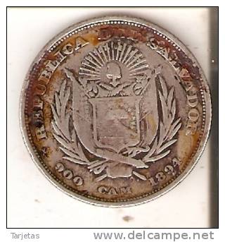 MONEDA DE PLATA DE EL SALVADOR DE 50 CENTAVOS DEL AÑO 1894  (COIN) SILVER,ARGENT. - El Salvador
