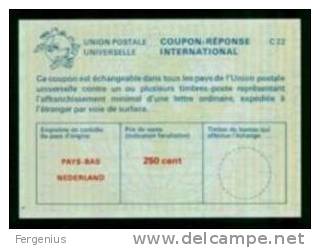 OLANDA Coupon-Reponse International C22 2,50 G - Postal Stationery