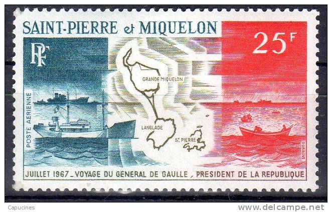 De Gaulle - "Voyage Du Gal De Gaulle à St Pierre Et Miquelon, Juillet 1967" -  N° PA38** - Nuevos