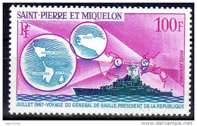 De Gaulle - "Voyage Du Gal De Gaulle à St Pierre Et Miquelon, Juillet 1967" -  N° PA39** - Ongebruikt