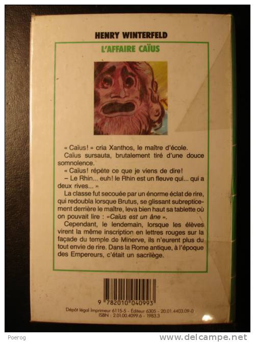 L'AFFAIRE CAIUS - HENRY WINTERFIELD - Bibliothèque Verte - 1973 - Illustrations PAUL DURAND - Traduction OLIVIER SECHAN - Biblioteca Verde