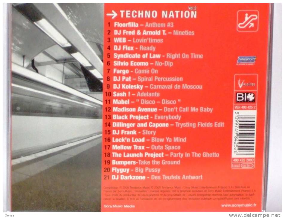 Techno Nation  Vol 2    °°°° Cd 21  Titres - Dance, Techno & House