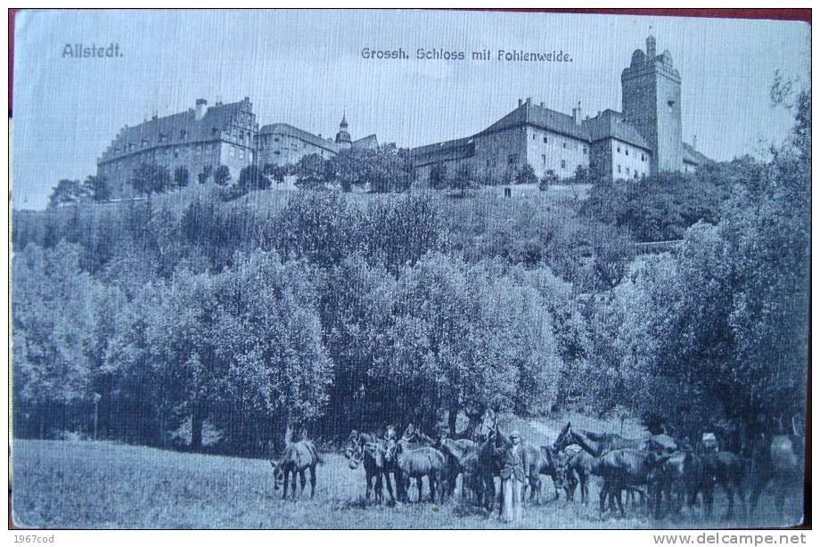 ALLSTEDT 1911, Schloss, Castle, Rare Perfect Postkarte Mit Marke - Sangerhausen