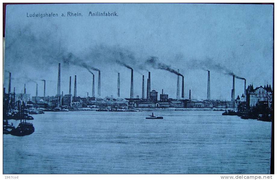 LUDWIGSCHAFEN Am Rhein 1920, Anilin Fabrik, Raritat, Perfekt Postkarte - Ludwigshafen