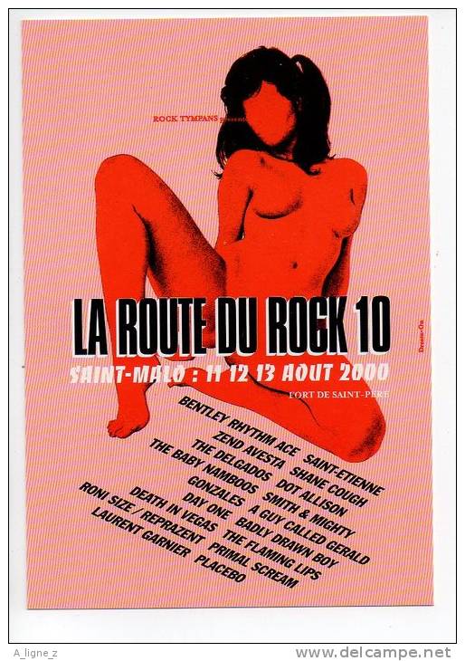 REF 73 -- PIN UP -- CP Promo Cart´com La Route Du Rock Saint St Malo - Pin-Ups