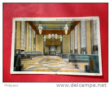 > NE - Nebraska > Omaha   Main Waiting Room Union Station 1933 Cancel -- --- Ref 560 - Omaha