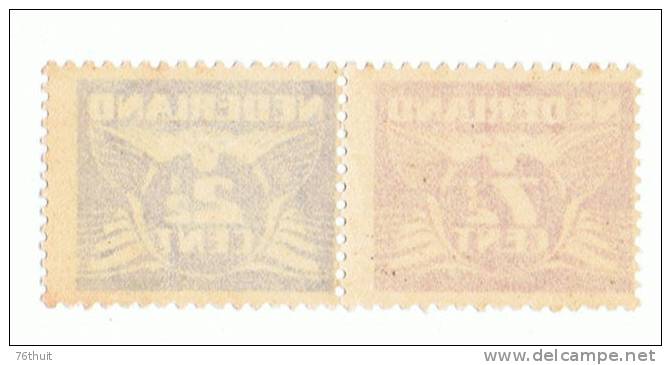 1942 -Nederland Pays Bas -  Lot De 2 Timbres Neufs Non Séparés - 7c1/2 Et 2c1/2 - Neufs