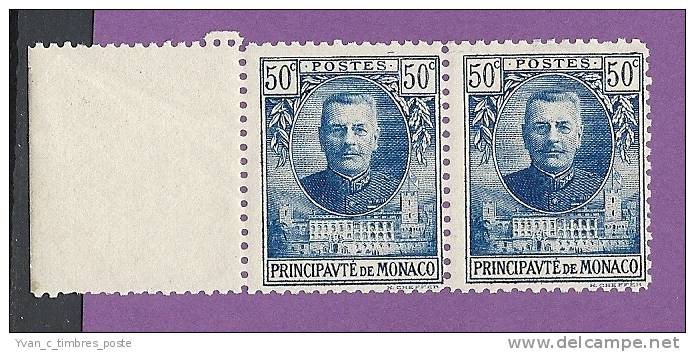 MONACO TIMBRE N° 69 NEUF SANS CHARNIERE LE PRINCE LOUIS II PAIRE - Neufs