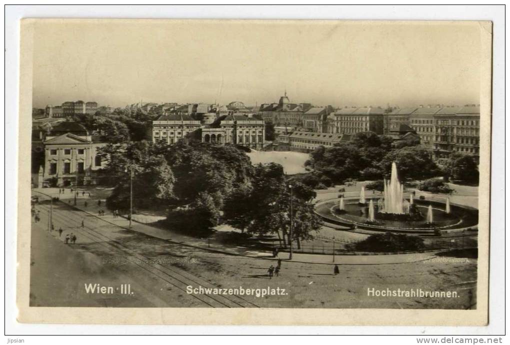 Cpsm  Autriche  Wien Schwarzenbergplatz  Hochstrahlbrunnen      STM5 - Autres & Non Classés