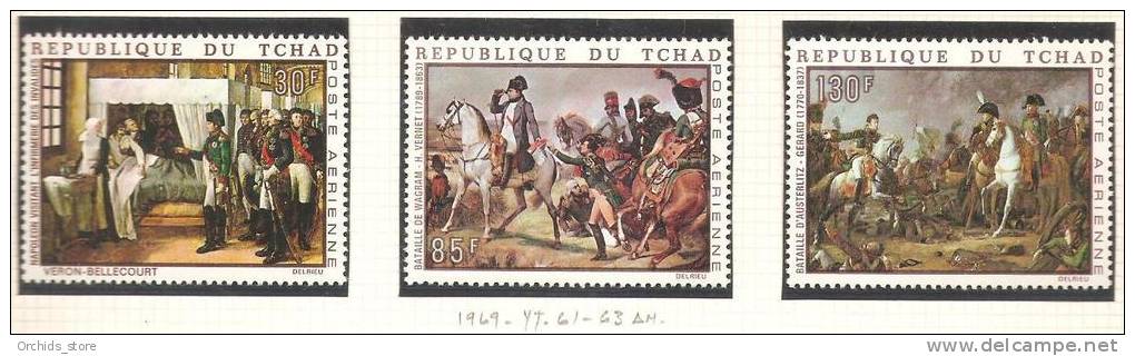 S-U TCHAD Chad 1969 (Fr) TABLEAUX ** Neufs Sans Charnières (Eng) PAINTINGS MNH NAPOLEON - Tsjaad (1960-...)