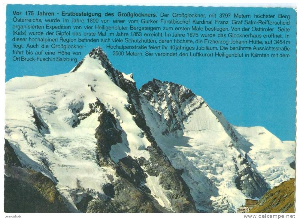 Austria, Der Großglockner, Unused Postcard [P9956] - Autres & Non Classés