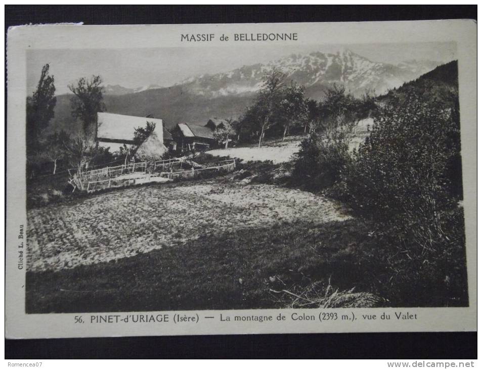 PINET-d'URIAGE (Isère) - La Montagne De Colon (2393 M.) - Vue Du Valet - Massif De Belledonne - Voyagée - Autres & Non Classés