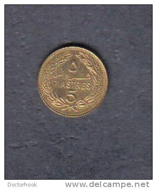 LEBANON   5 PIASTERS 1975 (KM # 25.2) - Liban