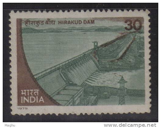 India MNH 1979,  Hirakund Dam, Architecture, Monument, Water, Electricity, Energy, Conress Commission Dams - Unused Stamps