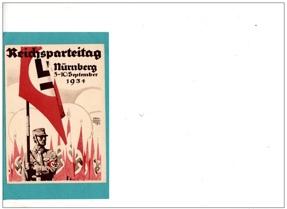 1934 REICHSPARTEITAG ,NURNBERG CARD - Briefe U. Dokumente