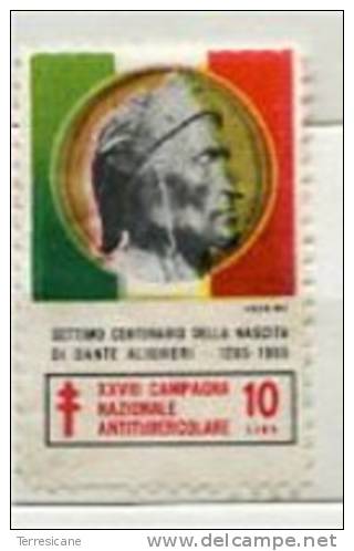 X XXVIII CAMPAGNA NAZIONALE ANTITUBERCOLARE LIRE 10 CHIUDILETTERA ANONIMO - Erinnofilia